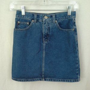 Ralph Lauren girls skirt Size 10 Blue denim jeans skirt 5-pocket